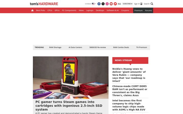 Skjermbilde av tomshardware.com