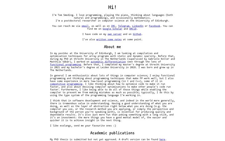 Screenshot of tomsmeding.com