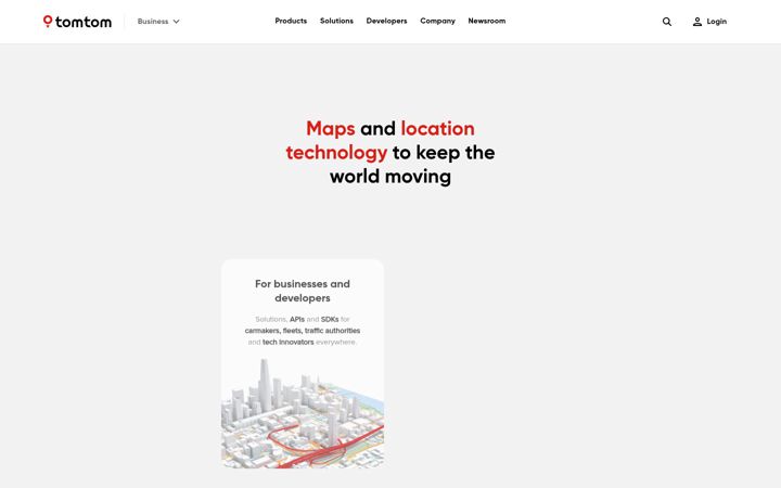 Screenshot of tomtomgroup.com