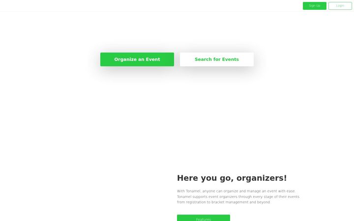 Screenshot of tonamel.com