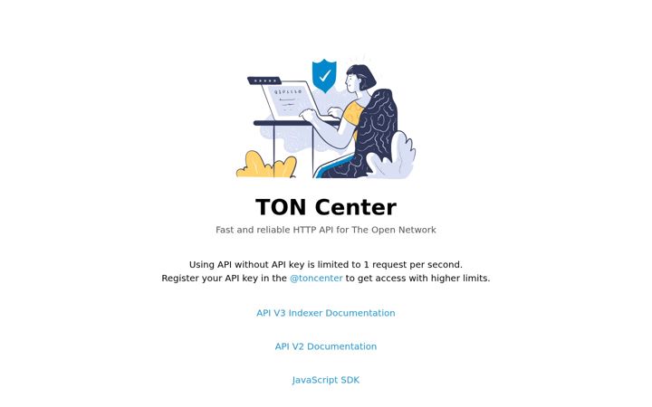 Screenshot ta' toncenter.com