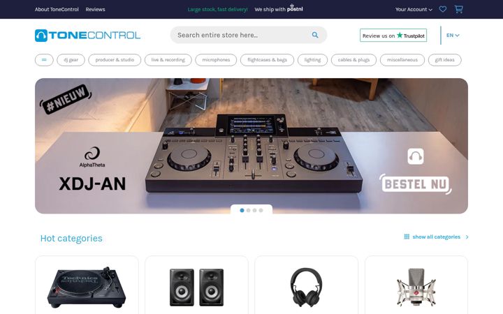 Screenshot of tonecontrol.eu