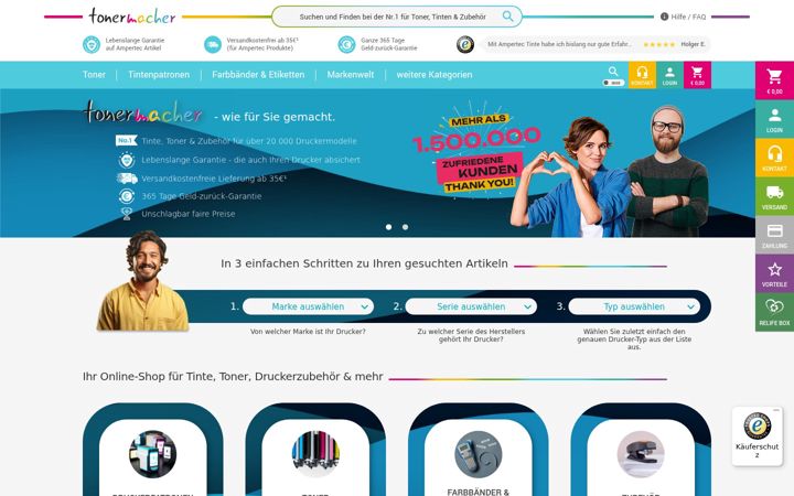 Screenshot of tonermacher.de