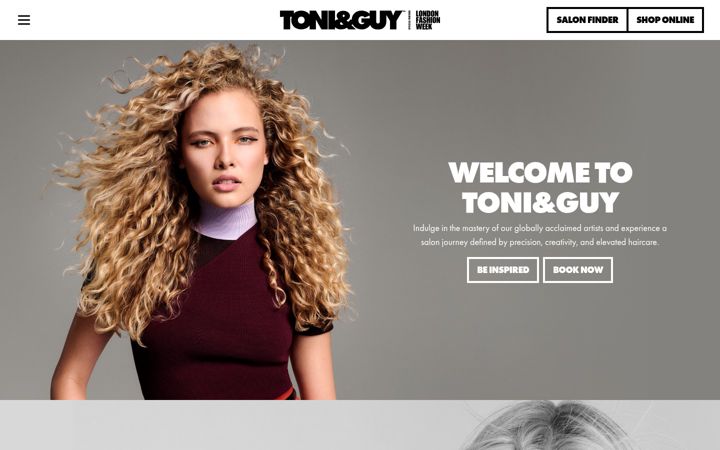 Screenshot of toniandguy.com