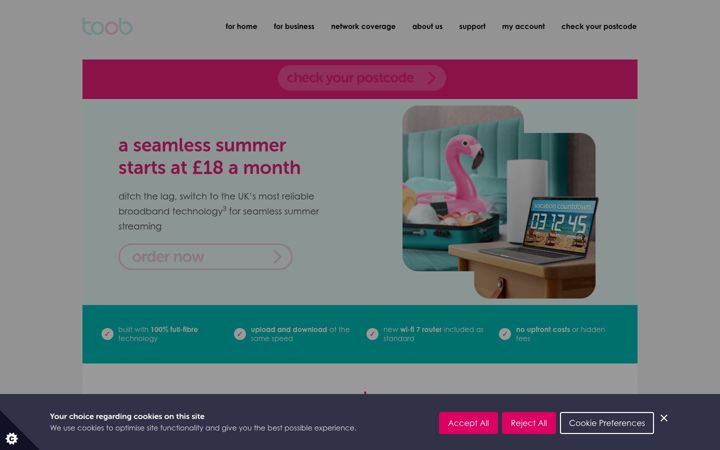 Screenshot of toob.co.uk