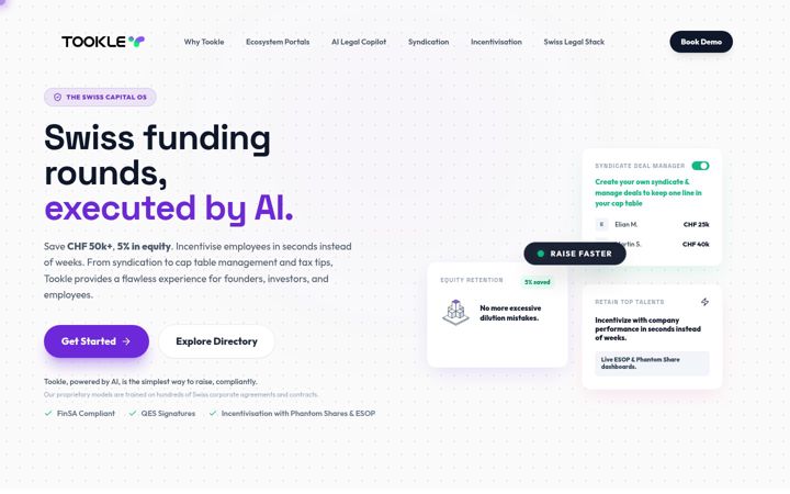 Screenshot stránky tookle.io
