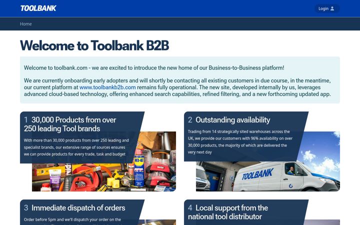 Screenshot of toolbank.com