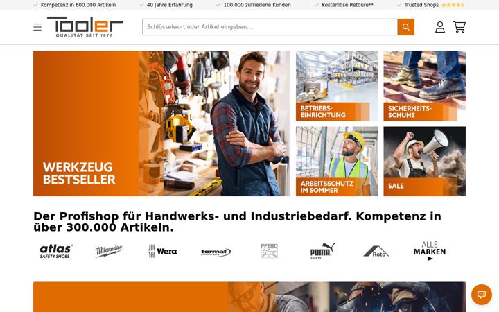 Screenshot of tooler.de