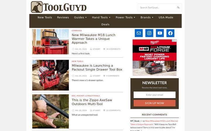 Screenshot of toolguyd.com