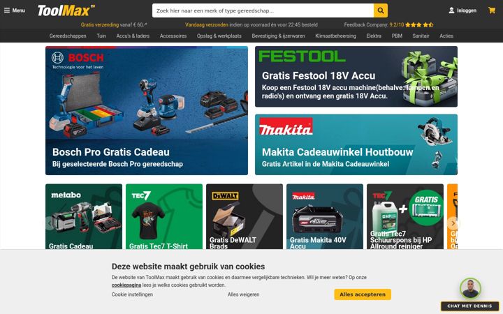 Screenshot of toolmax.nl