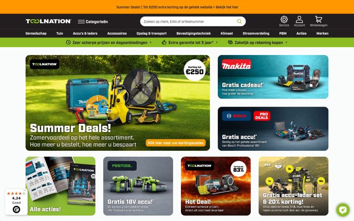 Skærmbillede af toolnation.nl