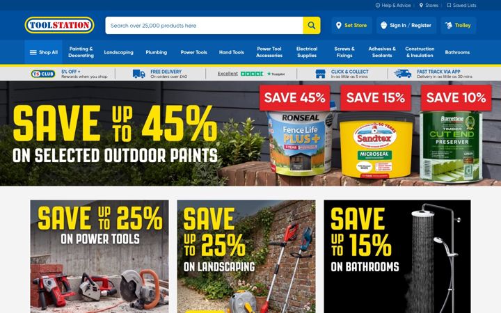 Skjámynd af toolstation.com