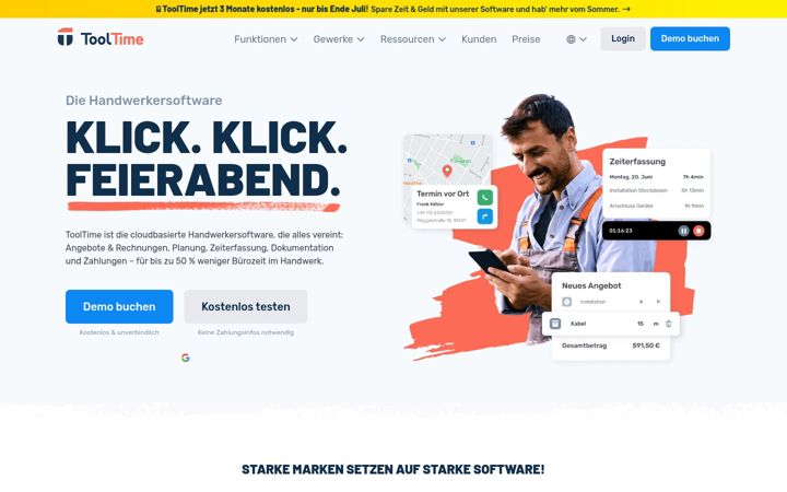 Snímek obrazovky tooltime.de