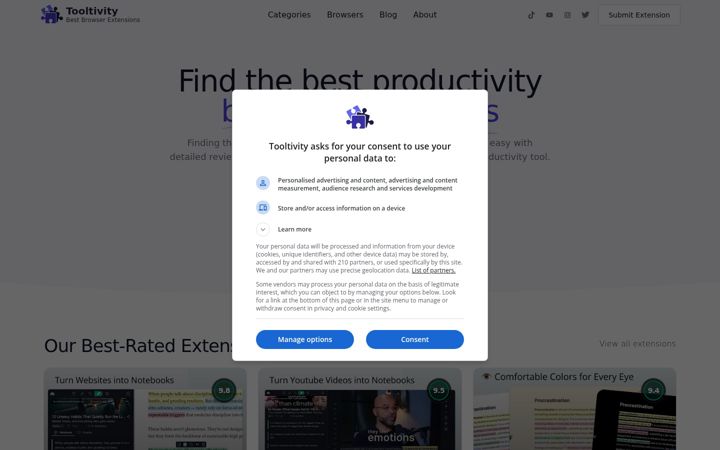 Screenshot of tooltivity.com