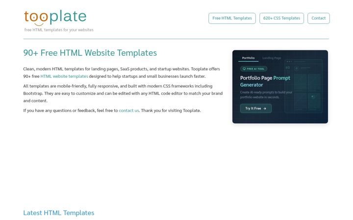 Screenshot of tooplate.com