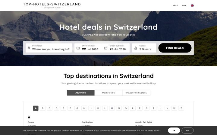 Screenshot of top-hotels-switzerland.com