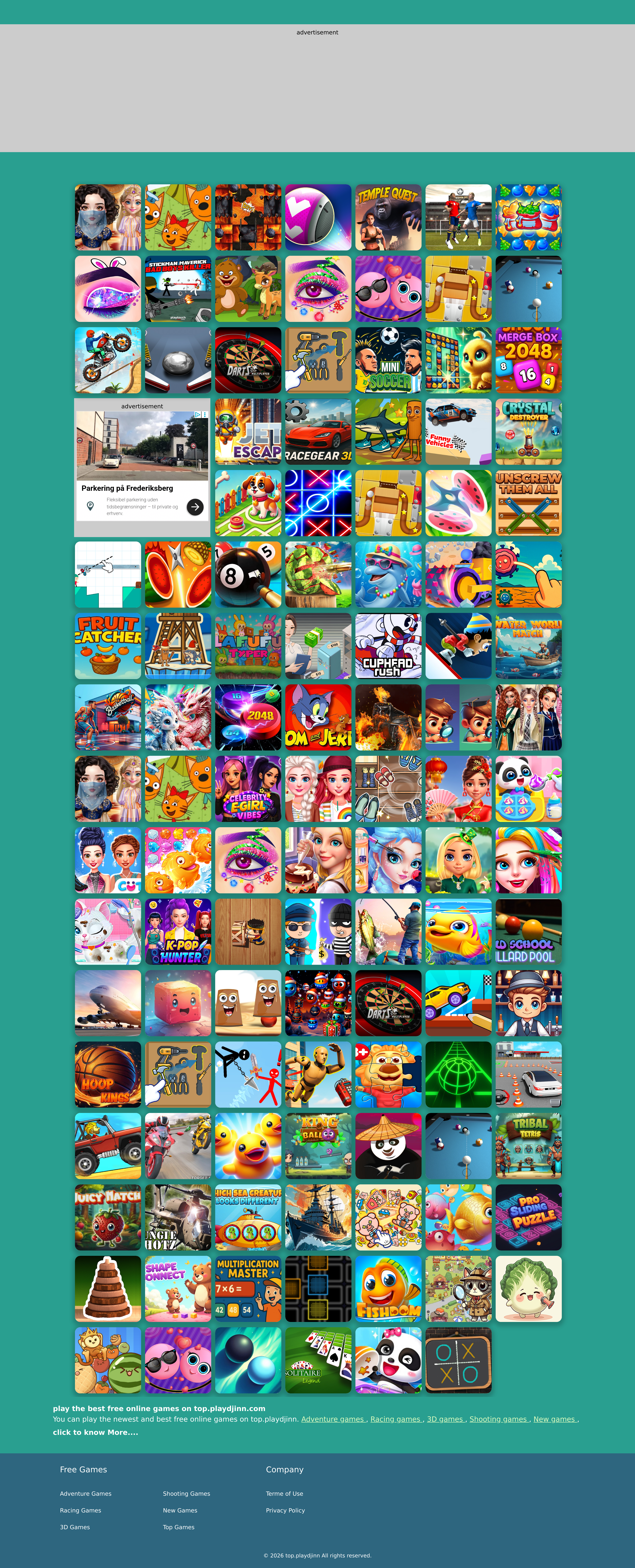 Screenshot of top.playdjinn.com