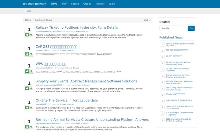 Screenshot of top100bookmark.com