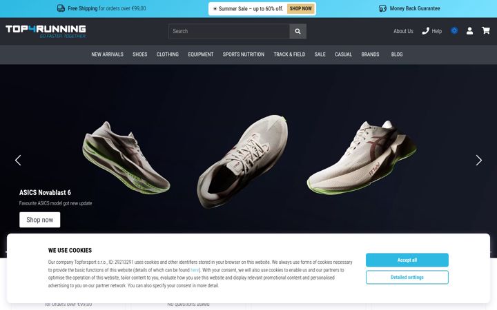 Screenshot of top4running.com