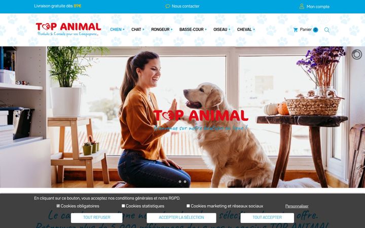 Screenshot of topanimal.fr