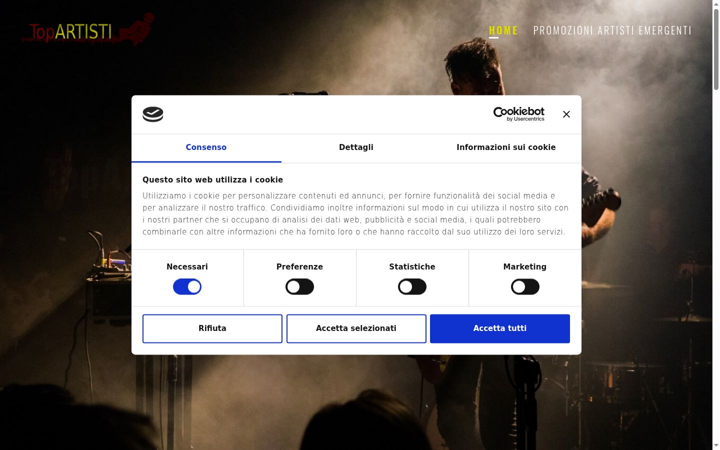 Zrzut ekranu banera zgody wyświetlanego przed jakąkolwiek interakcją