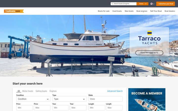 Screenshot of topboats.com