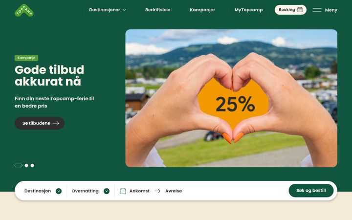 Screenshot von topcamp.no