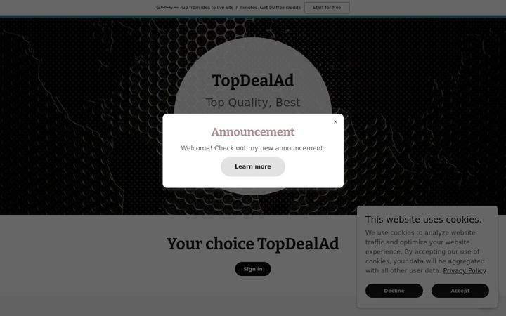 Screenshot of topdealad.com