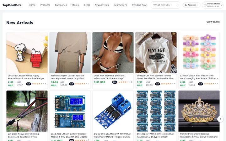 Screenshot of topdealbox.com