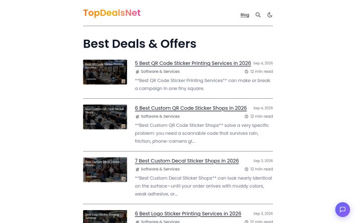 Screenshot of topdealsnet.com
