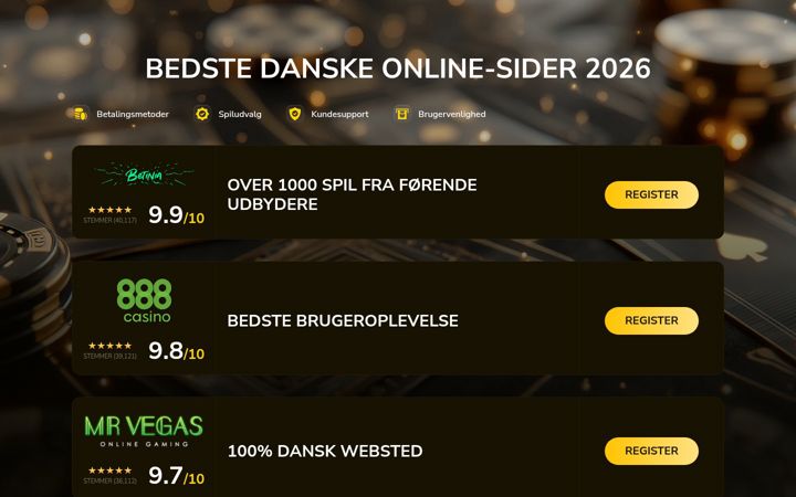 Ekrano kopija topdenmcasino.com
