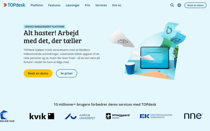 Screenshot of topdesk.com