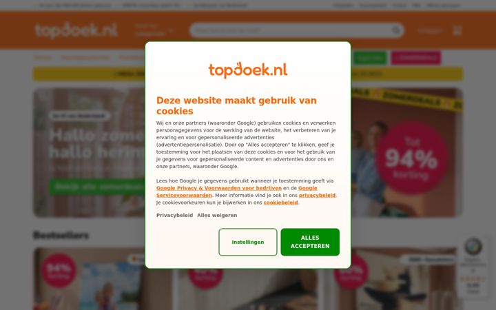 Screenshot of topdoek.nl