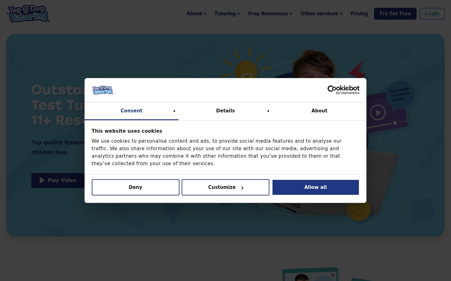 Sutikimo reklamjuostės, rodytos prieš bet kokią sąveiką, ekrano kopija