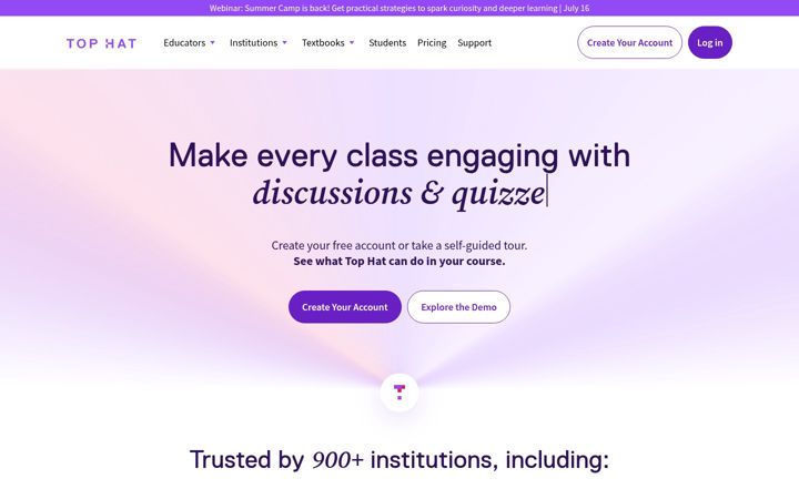 Screenshot του tophat.com