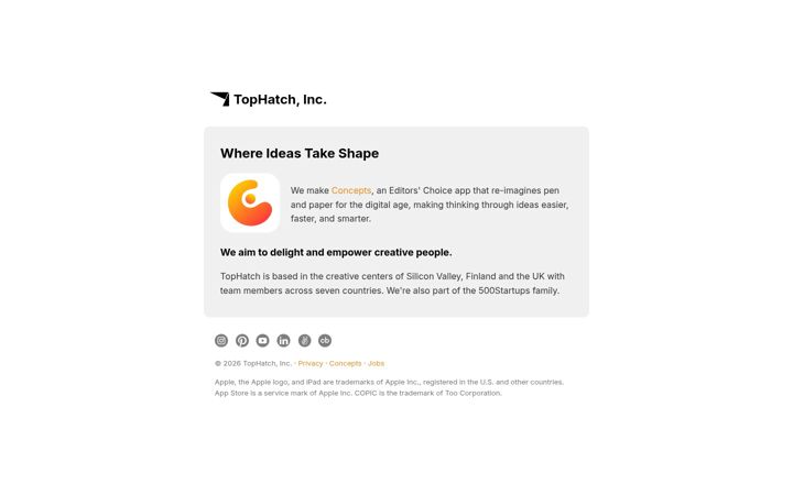 Screenshot of tophatch.com