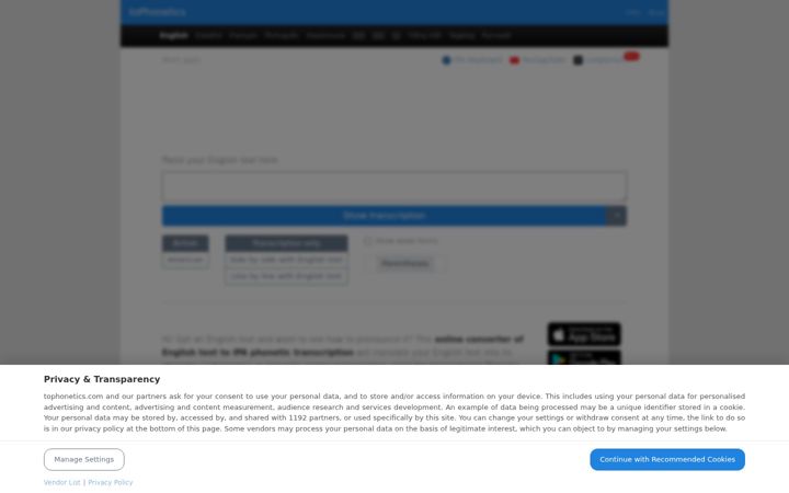 Screenshot of tophonetics.com