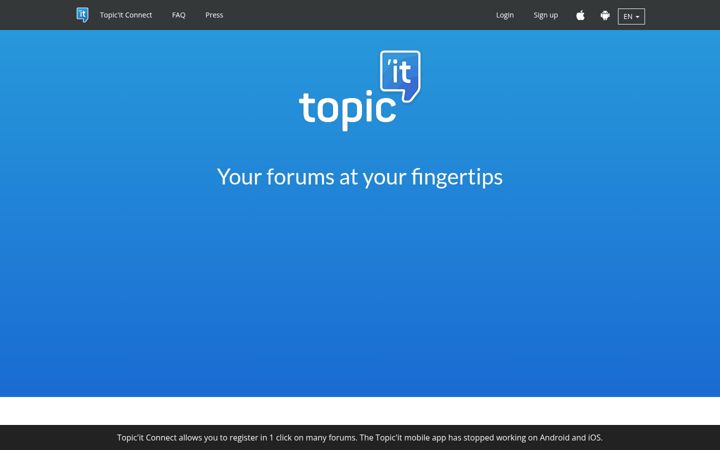 Screenshot of topicit.net