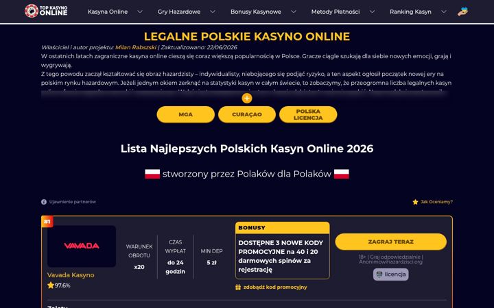 Screenshot of topkasynoonline.com