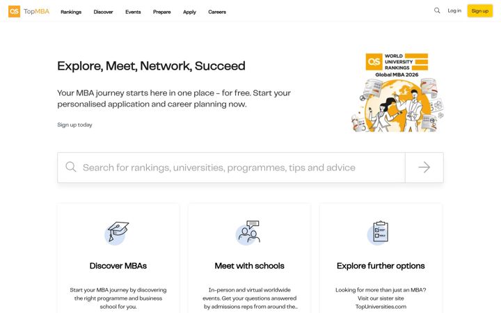 Screenshot of topmba.com