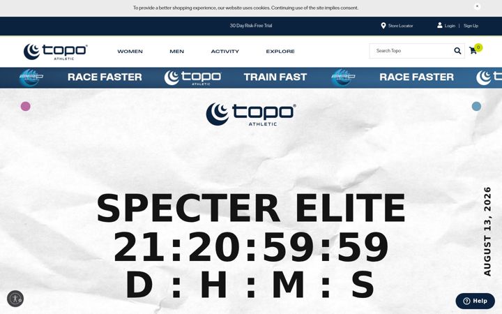 Screenshot of topoathletic.com