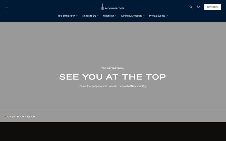 Screenshot of topoftherocknyc.com