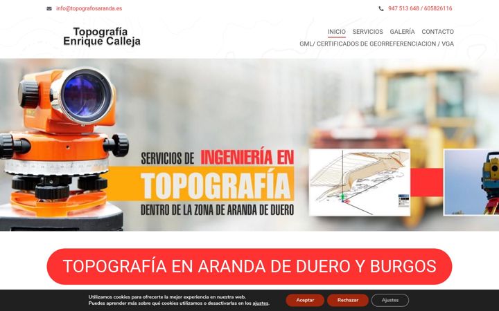 Captura de pantalla de topografosaranda.es