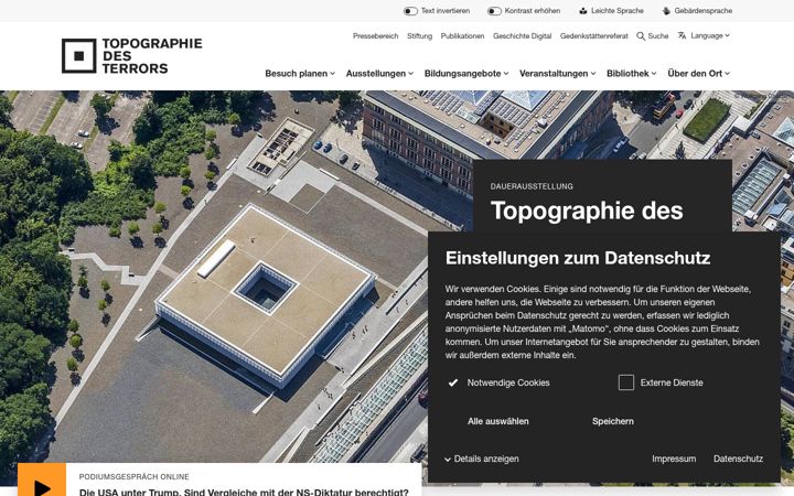 Screenshot of topographie.de