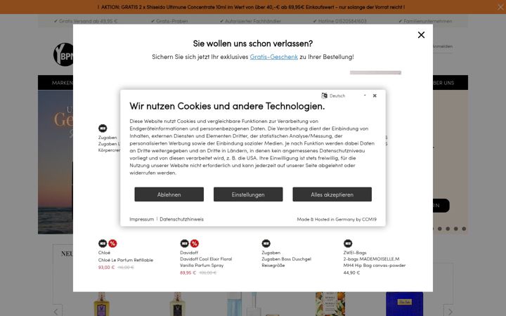Screenshot of topparfuemerie.de