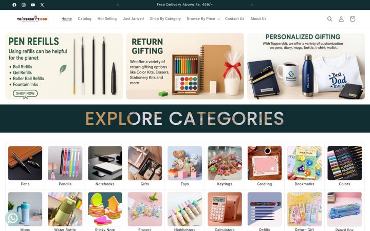 Screenshot of topperskit.com