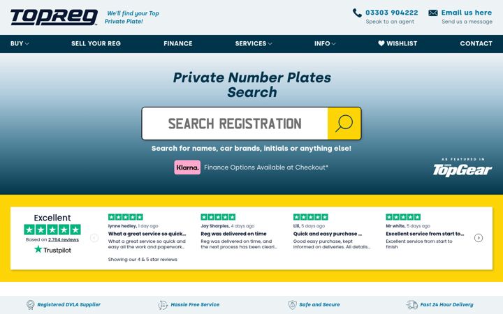 Screenshot von topreg.co.uk