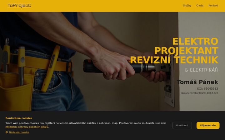 Screenshot of toproject.cz