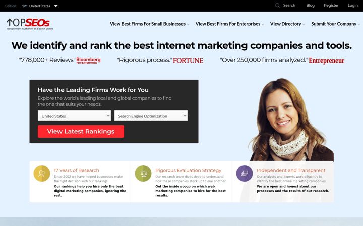 Screenshot of topseos.com
