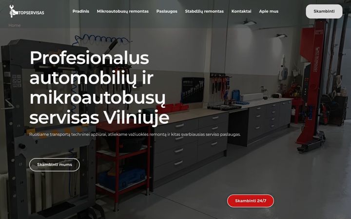 Skjermbilde av topservisas.lt